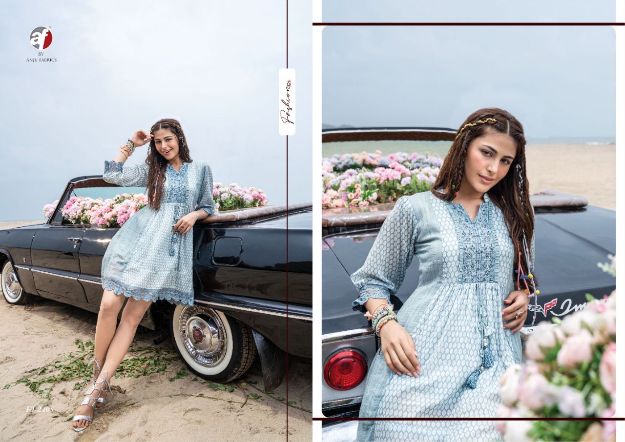 Fashion Talk New Stylish Designer Fancy Party Wear Cotton Latest Kurtis Collection